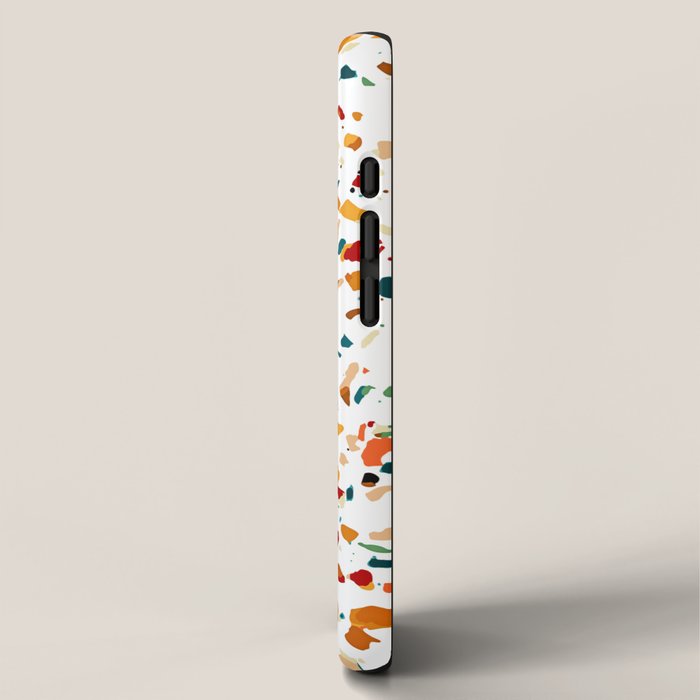 Tan Terrazzo | Eclectic Quirky Confetti Painting | Celebration Colorful Boho Happy Party Graphic  iPhone Case Gallery Image 2