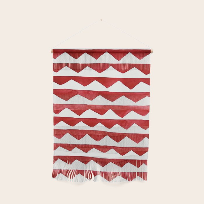 Red Triangle Lines Wall Hanging Gallery Image 1