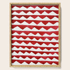 Red Triangle Lines Serving Tray Gallery Image 1