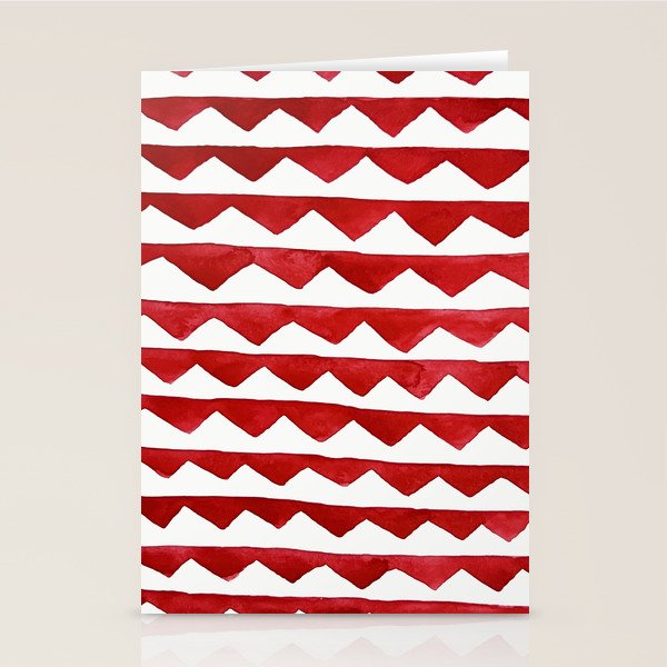 Red Triangle Lines Stationery Card Gallery Image 1
