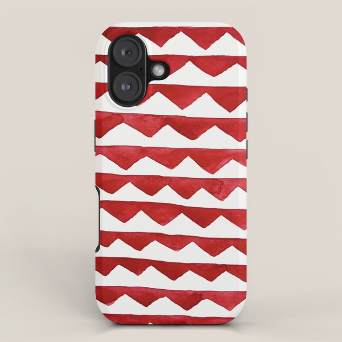 Red Triangle Lines iPhone Case Gallery Image 1