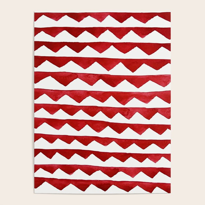 Red Triangle Lines Poster Gallery Image 4