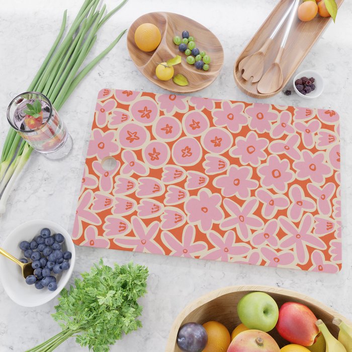 Vibrant Summer Pattern #2 Cutting Board Gallery Image 2