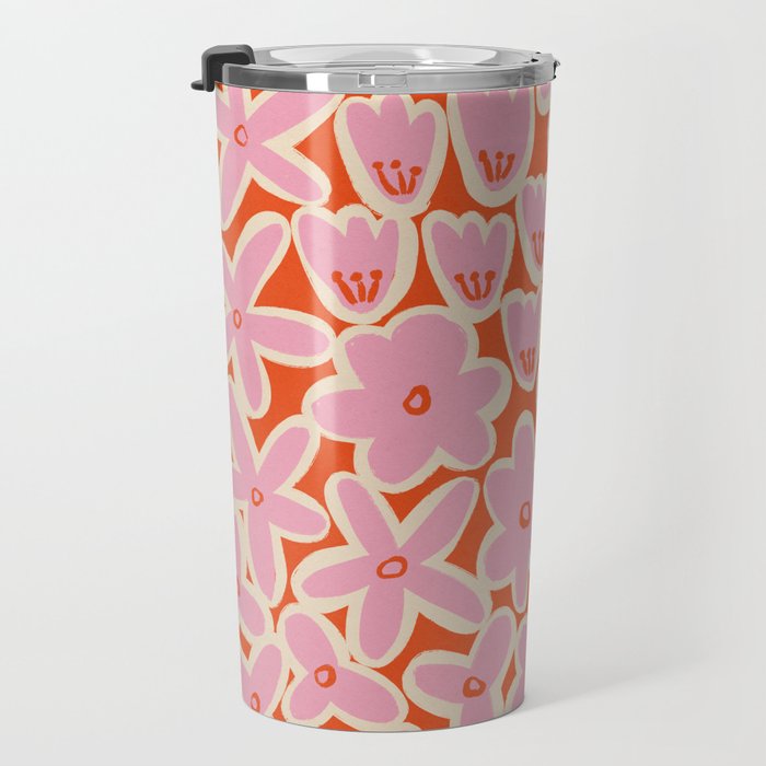 Vibrant Summer Pattern #2 Travel Mug Gallery Image 3