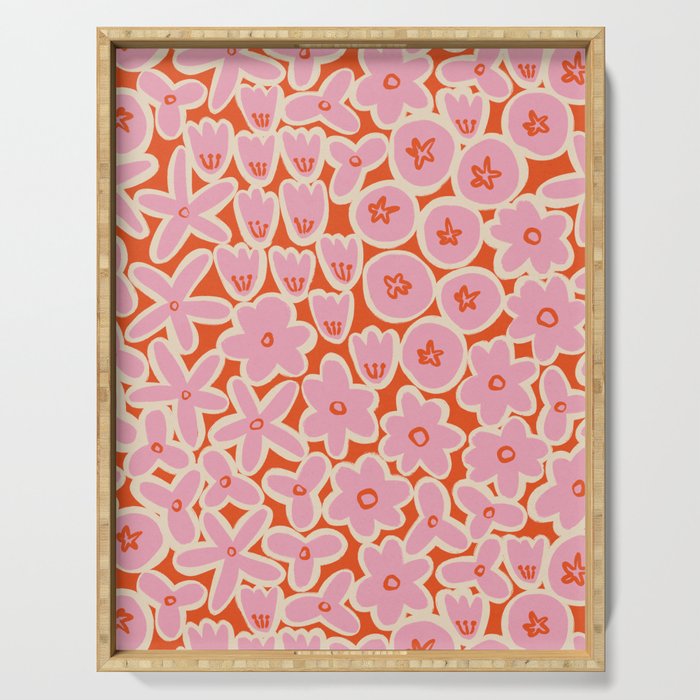 Vibrant Summer Pattern #2 Serving Tray Gallery Image 1