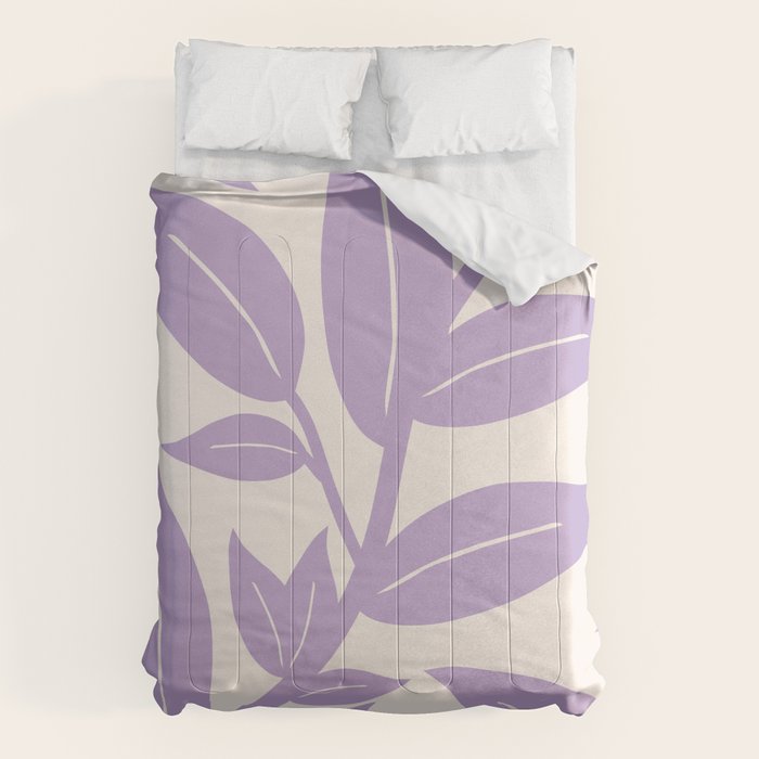 Purple Leaves Botanical Comforter Gallery Image 1