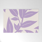 Purple Leaves Botanical Welcome Mat Gallery Image 1