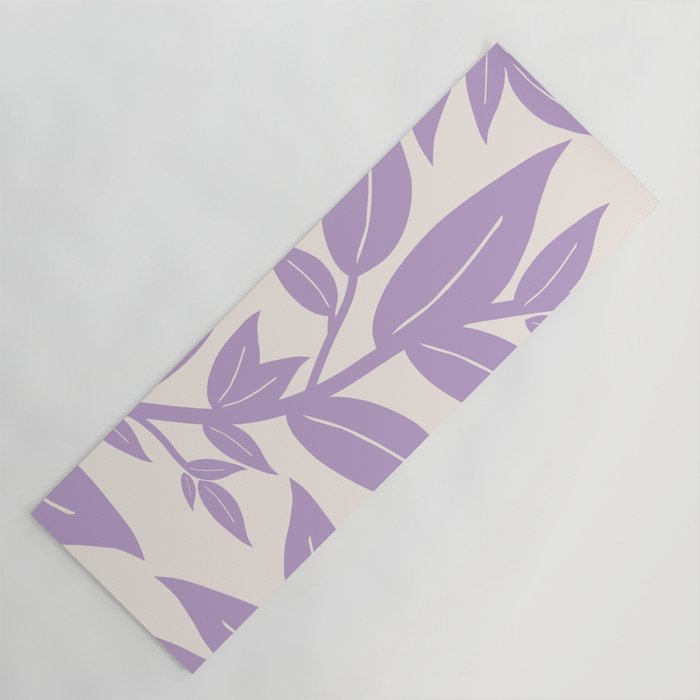 Purple Leaves Botanical Yoga Mat Gallery Image 1
