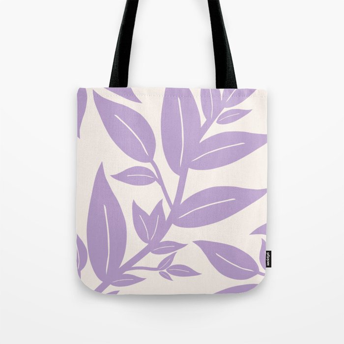 Purple Leaves Botanical Tote Bag Gallery Image 1