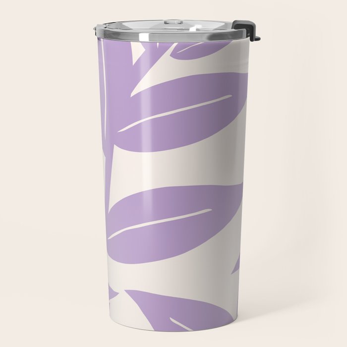 Purple Leaves Botanical Travel Mug Gallery Image 2
