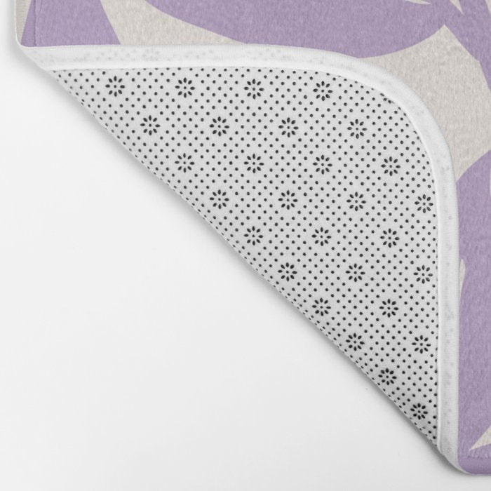 Purple Leaves Botanical Bath Mat Gallery Image 2