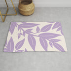 Purple Leaves Botanical Rug Gallery Image 1