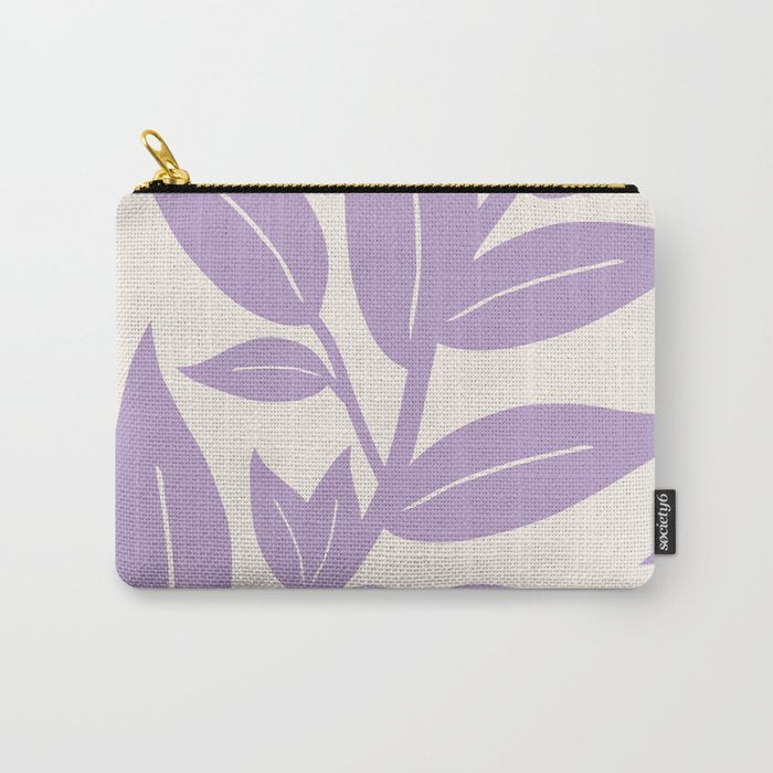 Purple Leaves Botanical Carry All Pouch Gallery Image 1