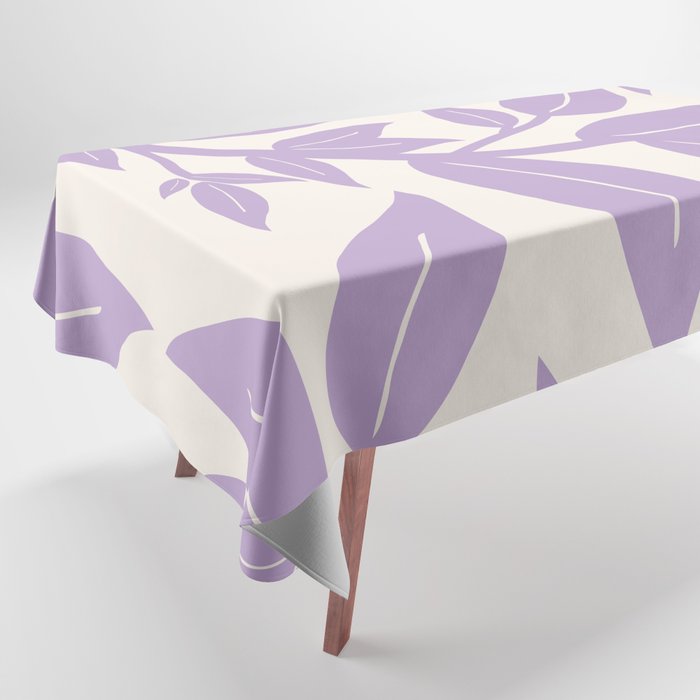 Purple Leaves Botanical Tablecloth Gallery Image 1