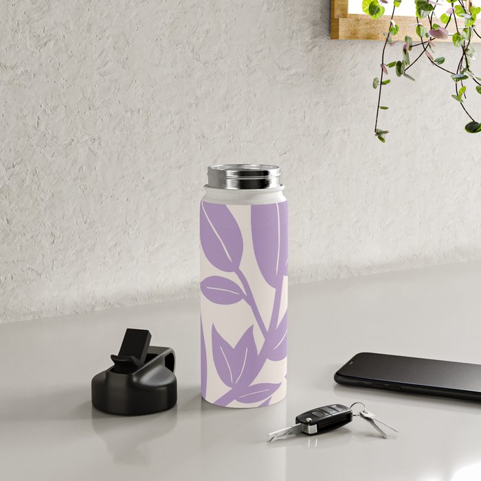 Purple Leaves Botanical Water Bottle Gallery Image 5