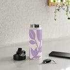 Purple Leaves Botanical Water Bottle Gallery Image 5