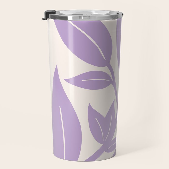 Purple Leaves Botanical Travel Mug Gallery Image 3