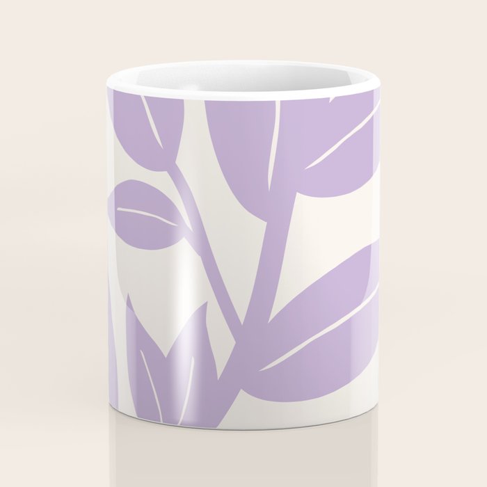 Purple Leaves Botanical Coffee Mug Gallery Image 4