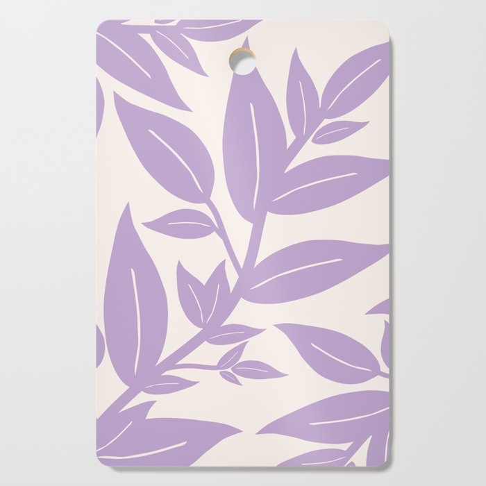 Purple Leaves Botanical Cutting Board Gallery Image 1