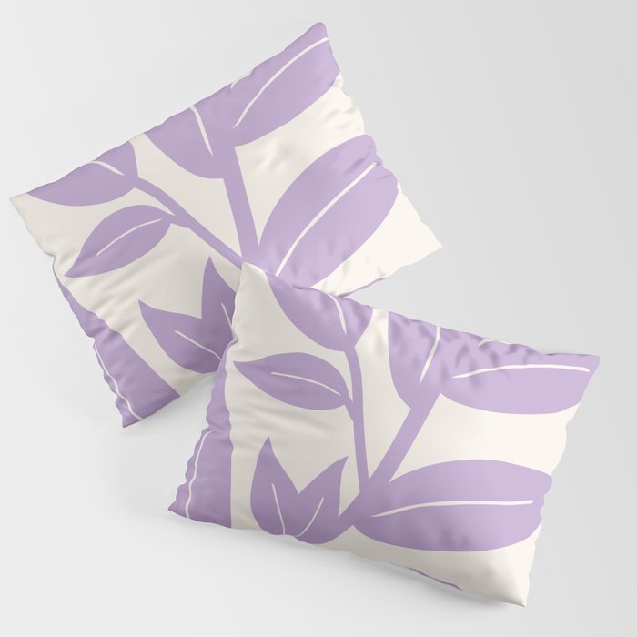 Purple Leaves Botanical Pillow Sham Gallery Image 1