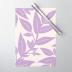 Purple Leaves Botanical Wrapping Paper Gallery Image 1