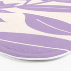 Purple Leaves Botanical Bath Mat Gallery Image 3