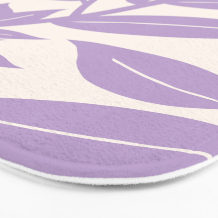 Purple Leaves Botanical Bath Mat Gallery Image 3
