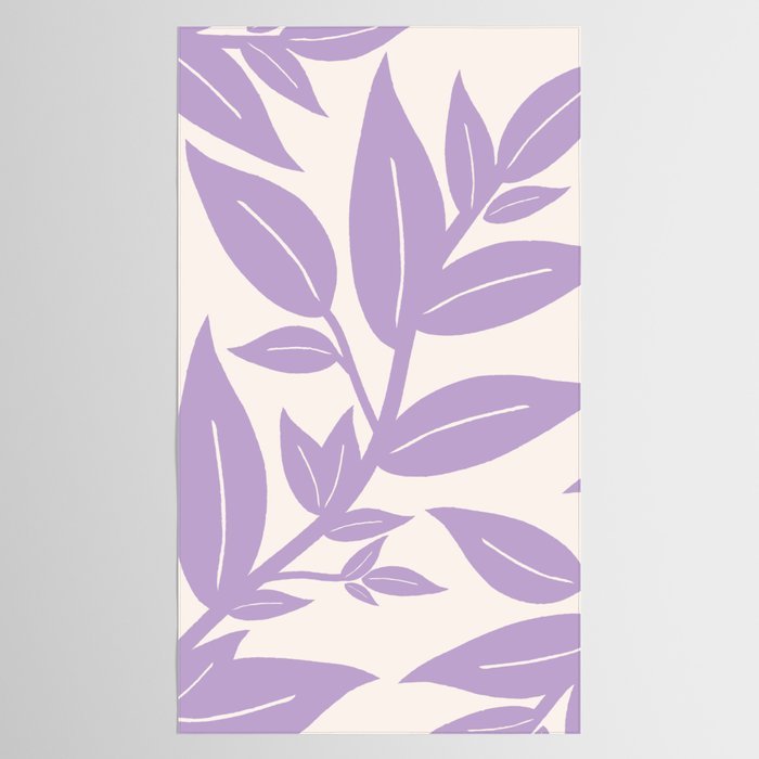 Purple Leaves Botanical Tablecloth Gallery Image 2