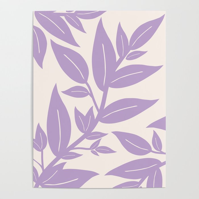 Purple Leaves Botanical Poster Gallery Image 4