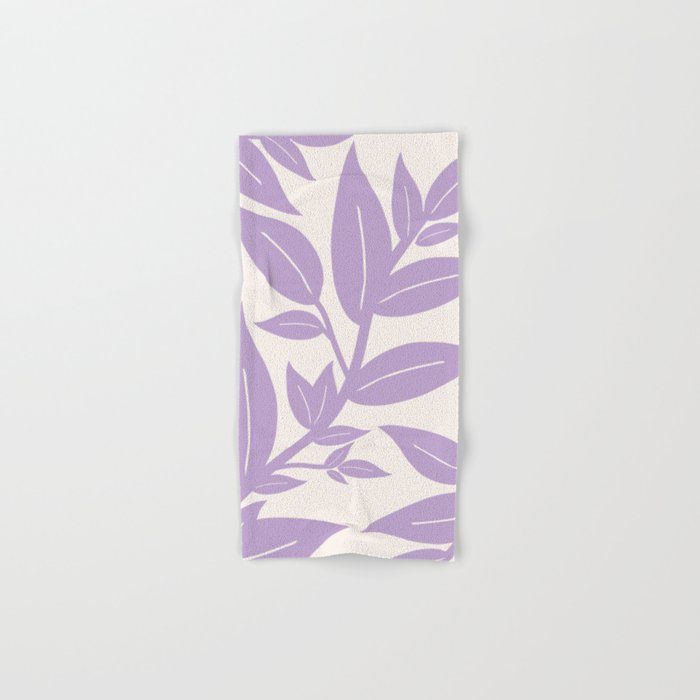 Purple Leaves Botanical Bath Towel Gallery Image 1
