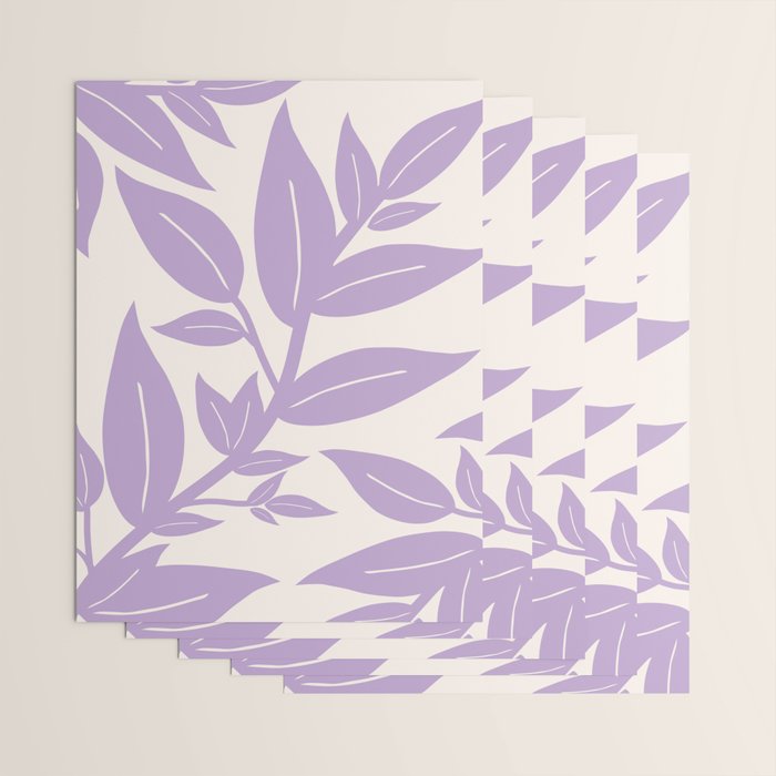 Purple Leaves Botanical Wrapping Paper Gallery Image 3