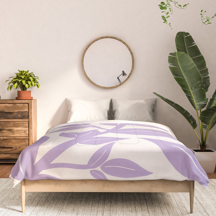 Purple Leaves Botanical Comforter Gallery Image 3