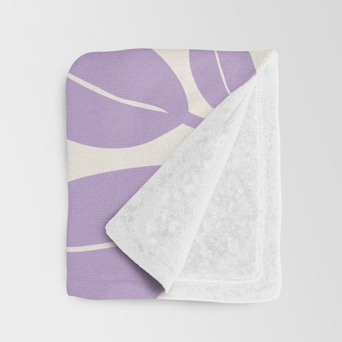 Purple Leaves Botanical Throw Blanket Gallery Image 3