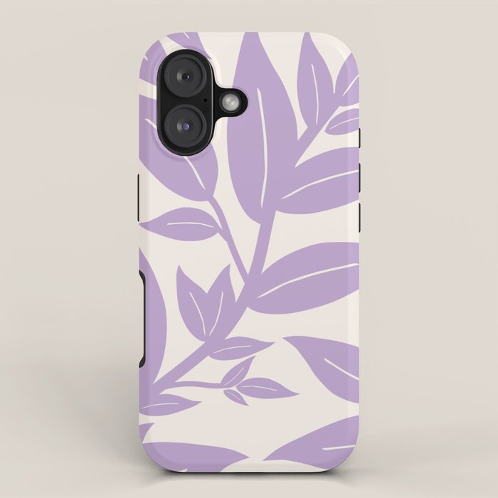 Purple Leaves Botanical iPhone Case Gallery Image 1