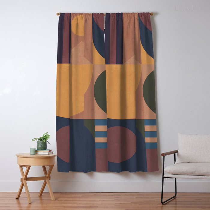 Modern geometric shapes 50 Window Curtain Gallery Image 1