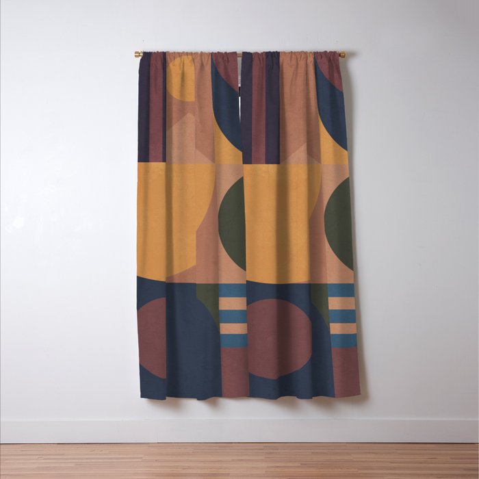 Modern geometric shapes 50 Window Curtain Gallery Image 3