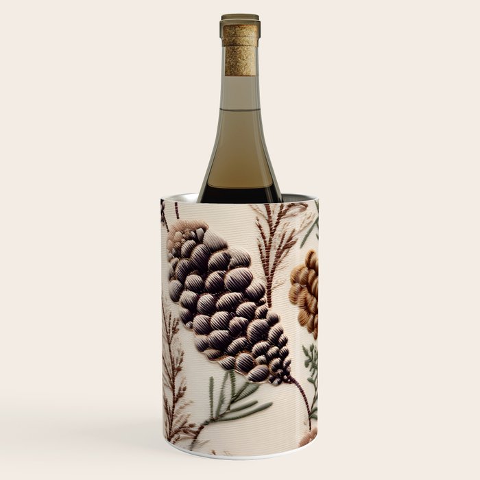 Rustic Christmas Pinecones Wine Chiller Gallery Image 3