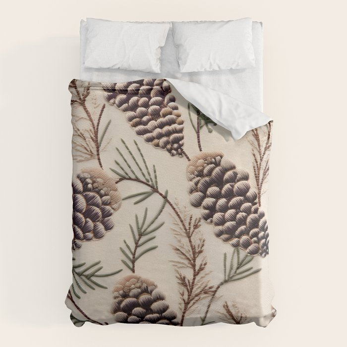 Rustic Christmas Pinecones Duvet Cover Gallery Image 6