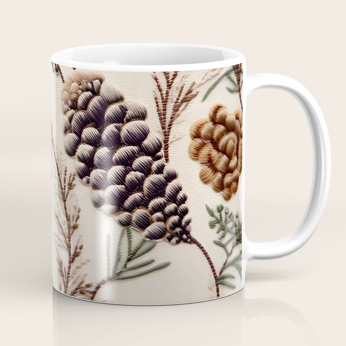 Rustic Christmas Pinecones Coffee Mug Gallery Image 1