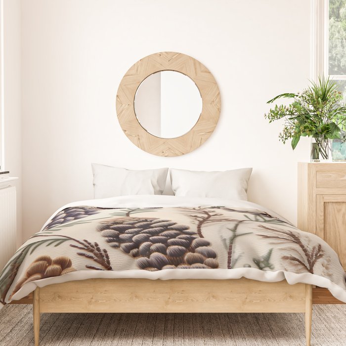 Rustic Christmas Pinecones Duvet Cover Gallery Image 3