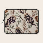 Rustic Christmas Pinecones Laptop Sleeve Gallery Image 1