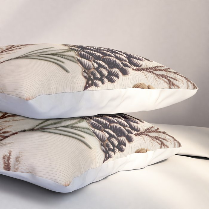 Rustic Christmas Pinecones Pillow Sham Gallery Image 3