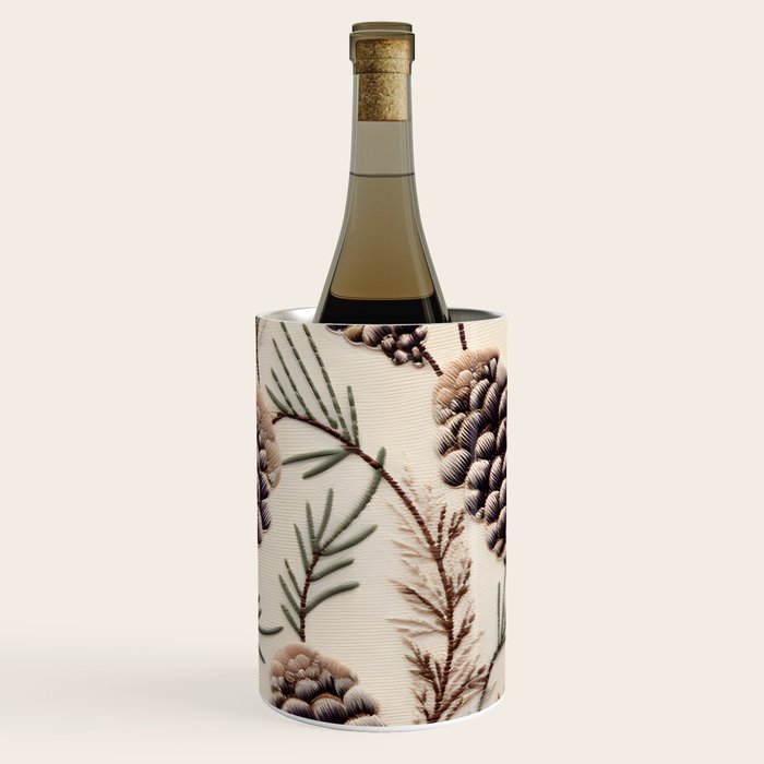 Rustic Christmas Pinecones Wine Chiller Gallery Image 1