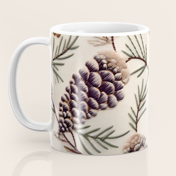 Rustic Christmas Pinecones Coffee Mug Gallery Image 3