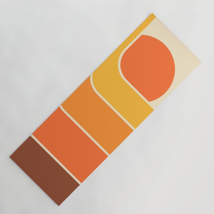 Retro Geometric Sun Set Design 421 Yoga Mat Gallery Image 1