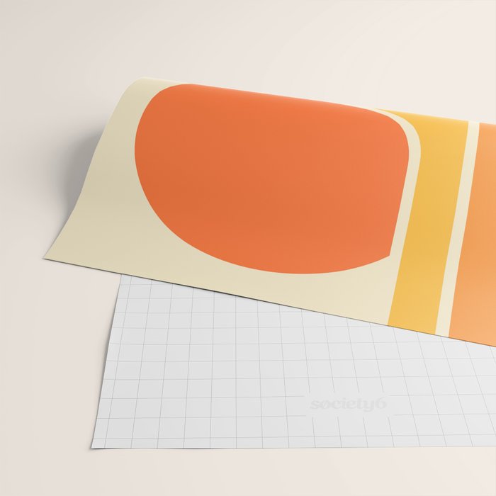 Retro Geometric Sun Set Design 421 Wrapping Paper Gallery Image 2