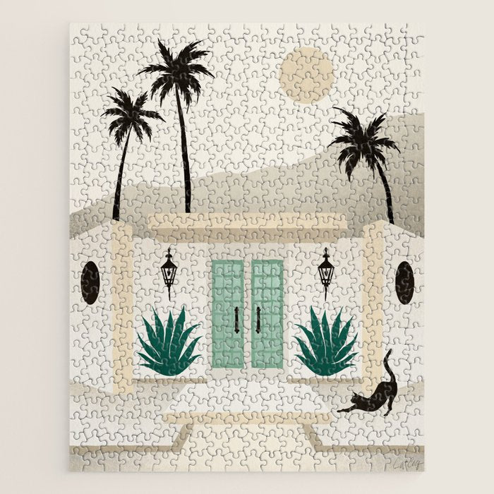 Palm Springs Home - Mint & Cream Jigsaw Puzzle Gallery Image 1