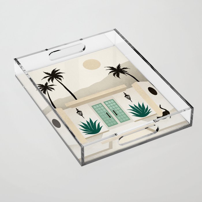 Palm Springs Home - Mint & Cream Acrylic Tray Gallery Image 1