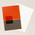 Orange Gray Red Minimalist Abstract Art Stationery Card Gallery Image 2