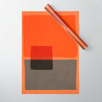 Orange Gray Red Minimalist Abstract Art Wrapping Paper Gallery Image 1